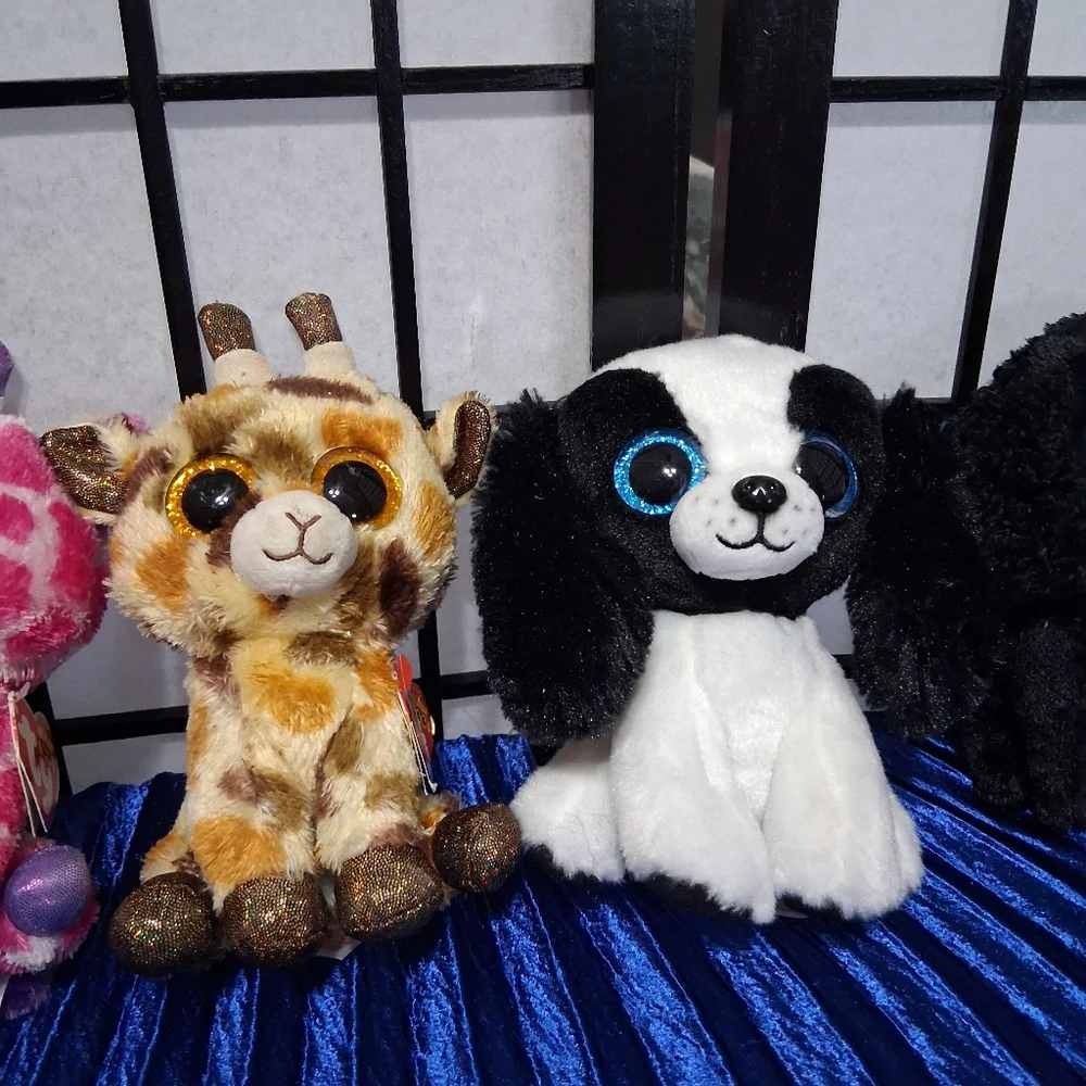 Set of 5 Colorful Plush Toys. Ty Beanie - Picture 3 of 15